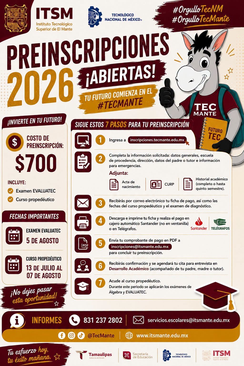 preinscripciones redes